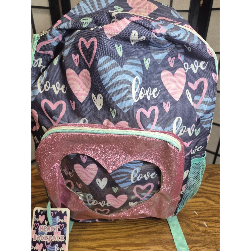 Pink glitter backpack standard size